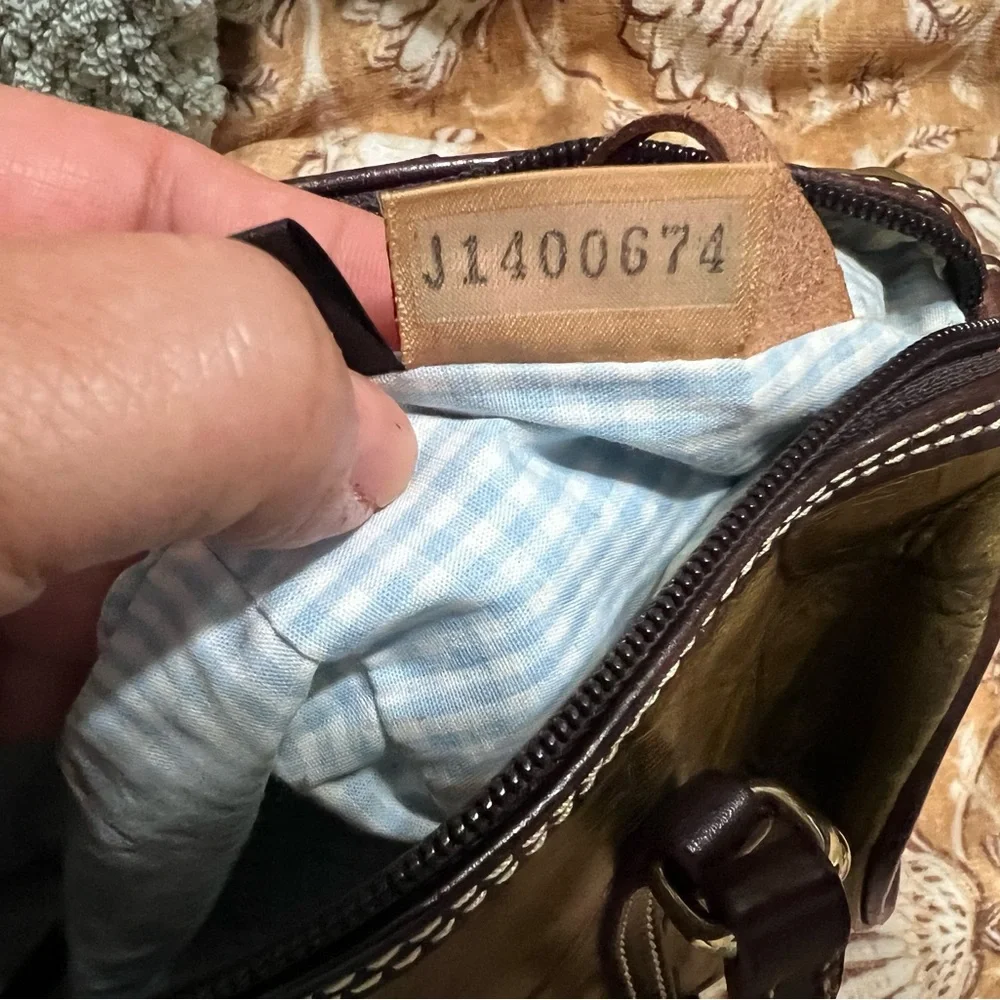 Vintage Douney and Bourke Olive Green croc Leather Handbag - Picture 9 of 9